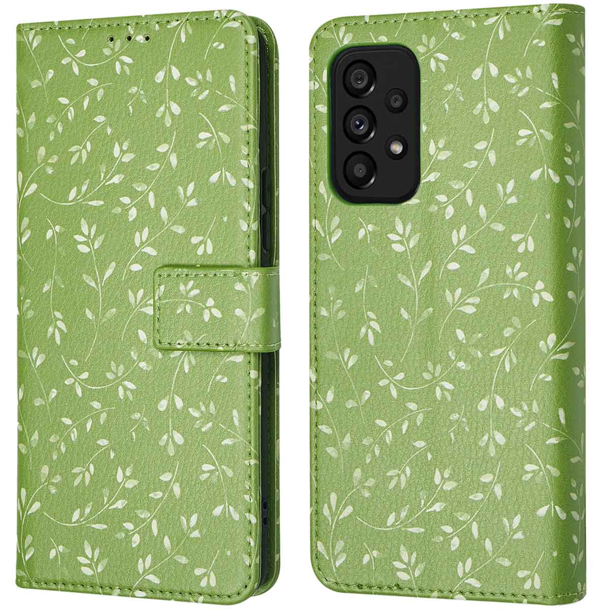 imoshion Design Bookcase voor de Samsung Galaxy A53 - Green Flowers