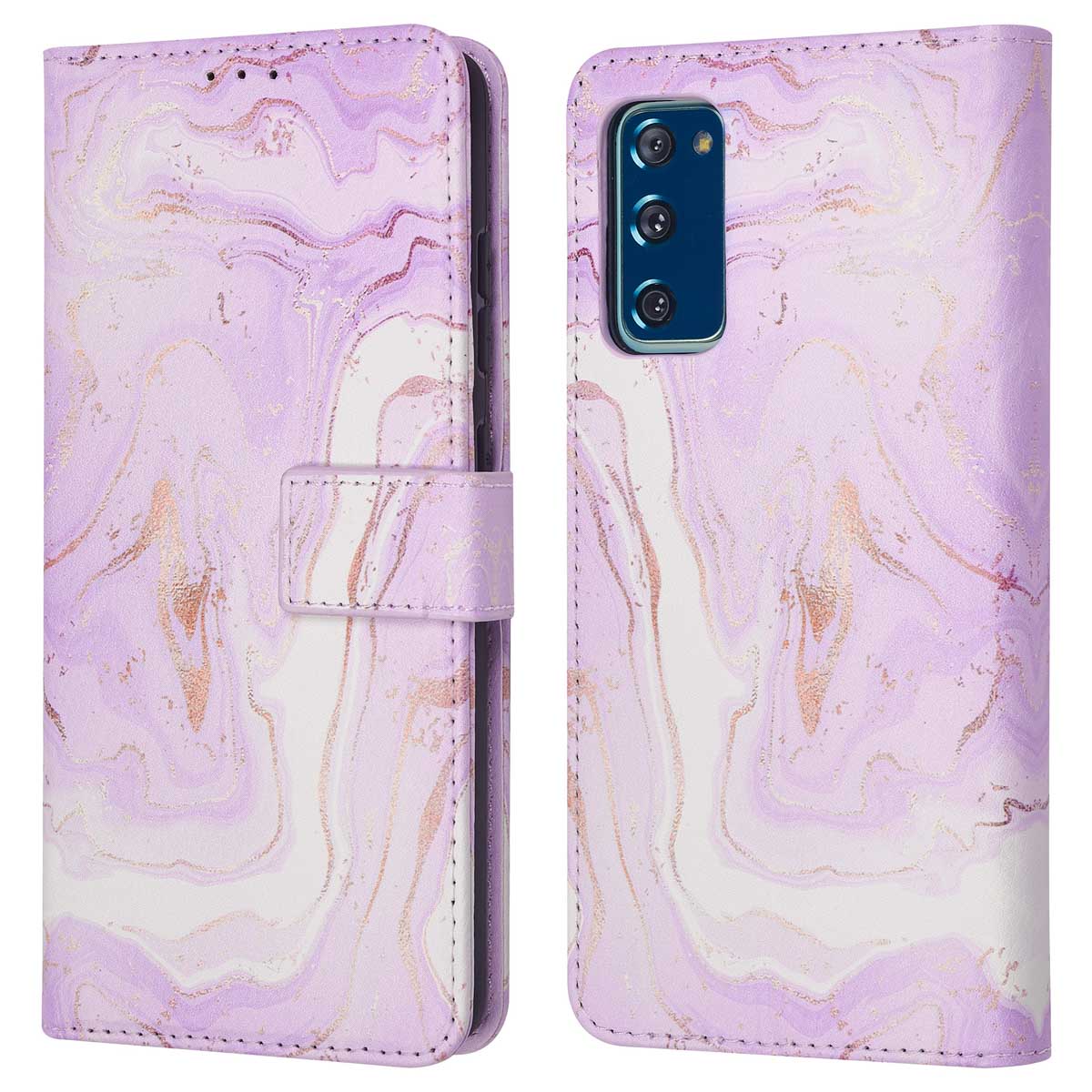 imoshion Design Bookcase voor de Samsung Galaxy S20 FE - Purple Marble