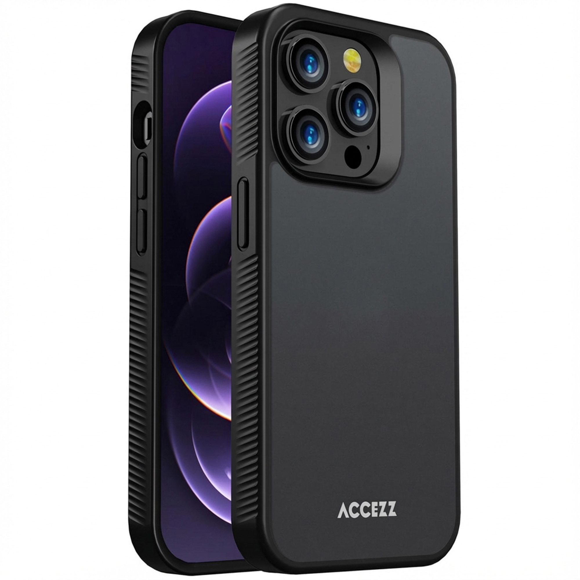 Accezz Coque Givrée Robuste Apple iPhone 14 Pro - Noir