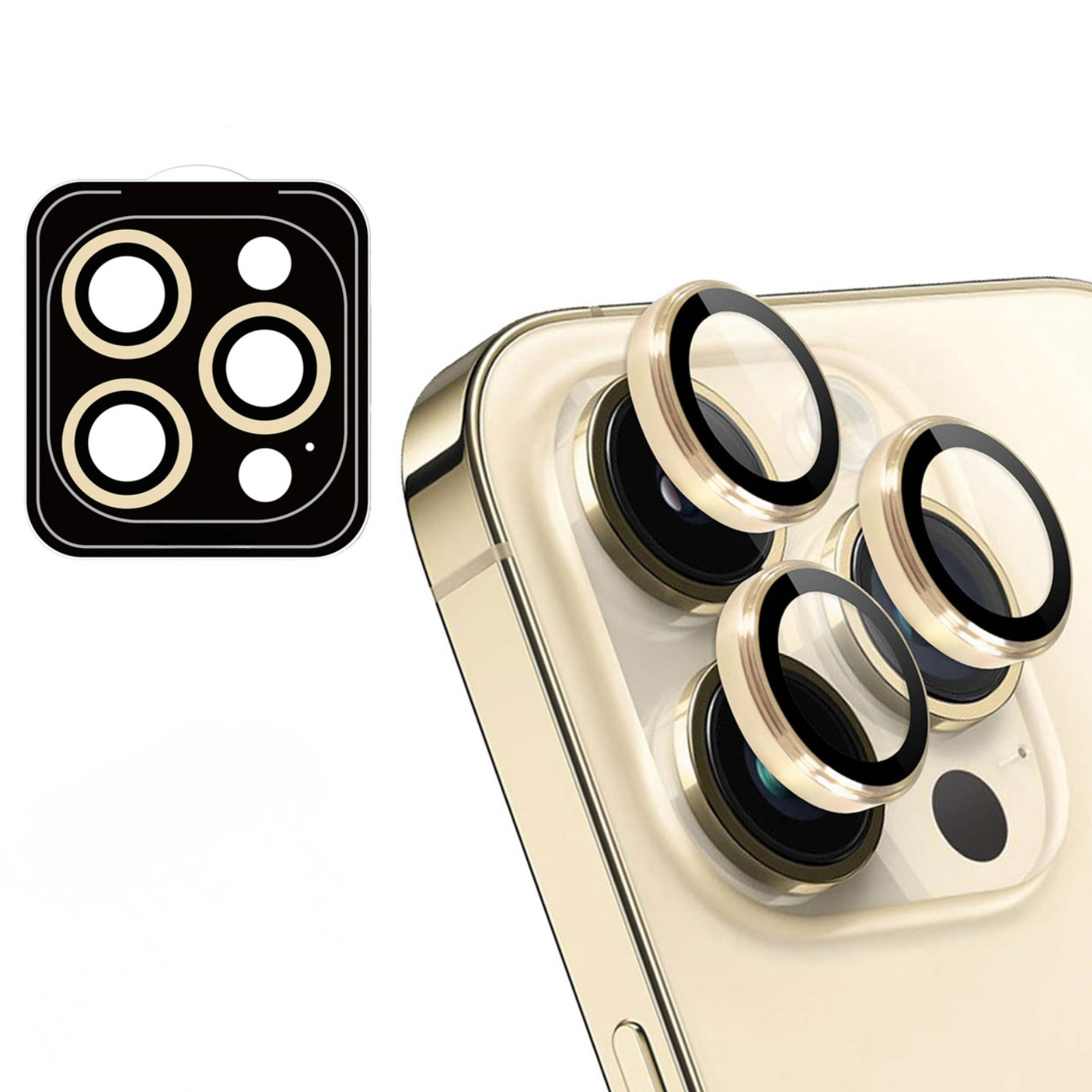 imoshion 2 Pack Camera lens protector voor de Apple iPhone 14 Pro / 14 Pro Max - Goud