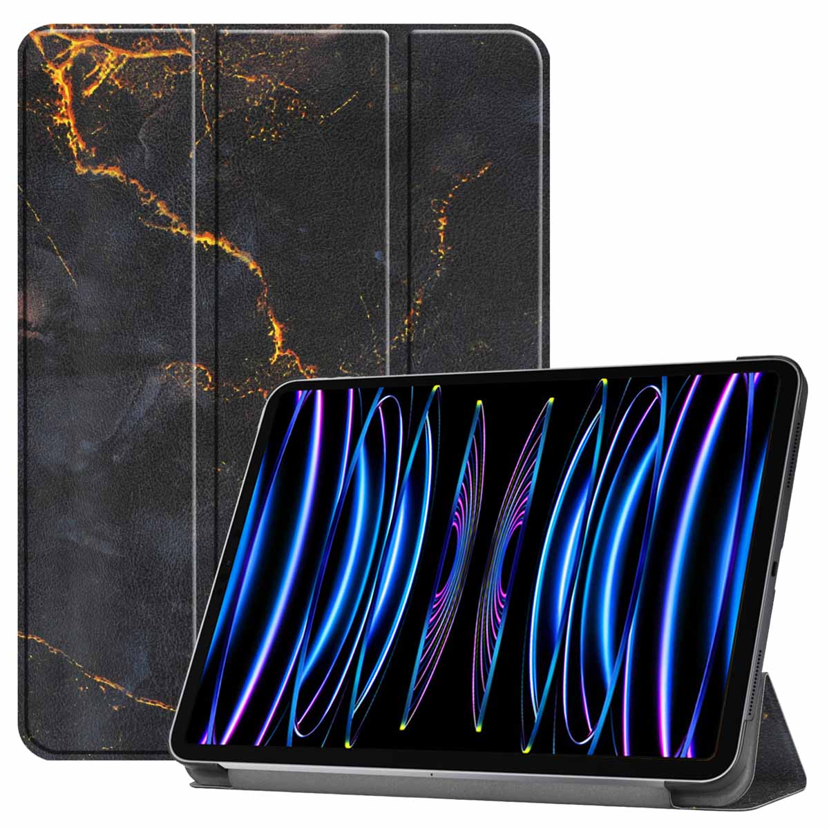 imoshion Design Trifold Bookcase voor de Apple iPad Pro 11 (2022/2021) - Black Marble