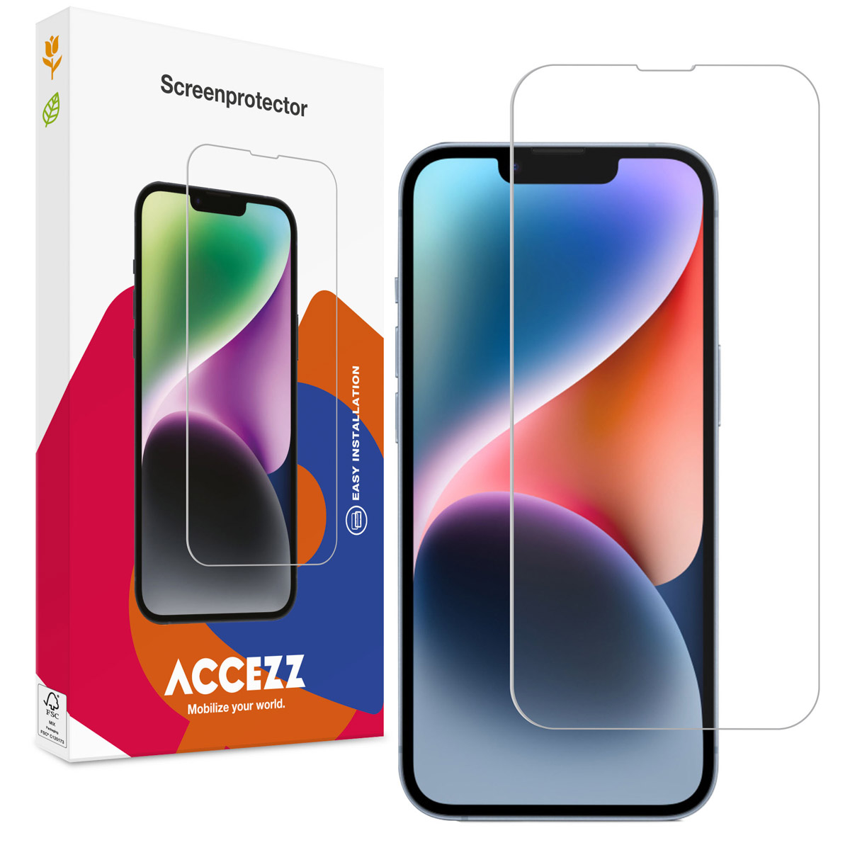 Accezz Gehard Glas Screenprotector voor de Apple iPhone 17e / 16e / 14 / 13 / 13 Pro
