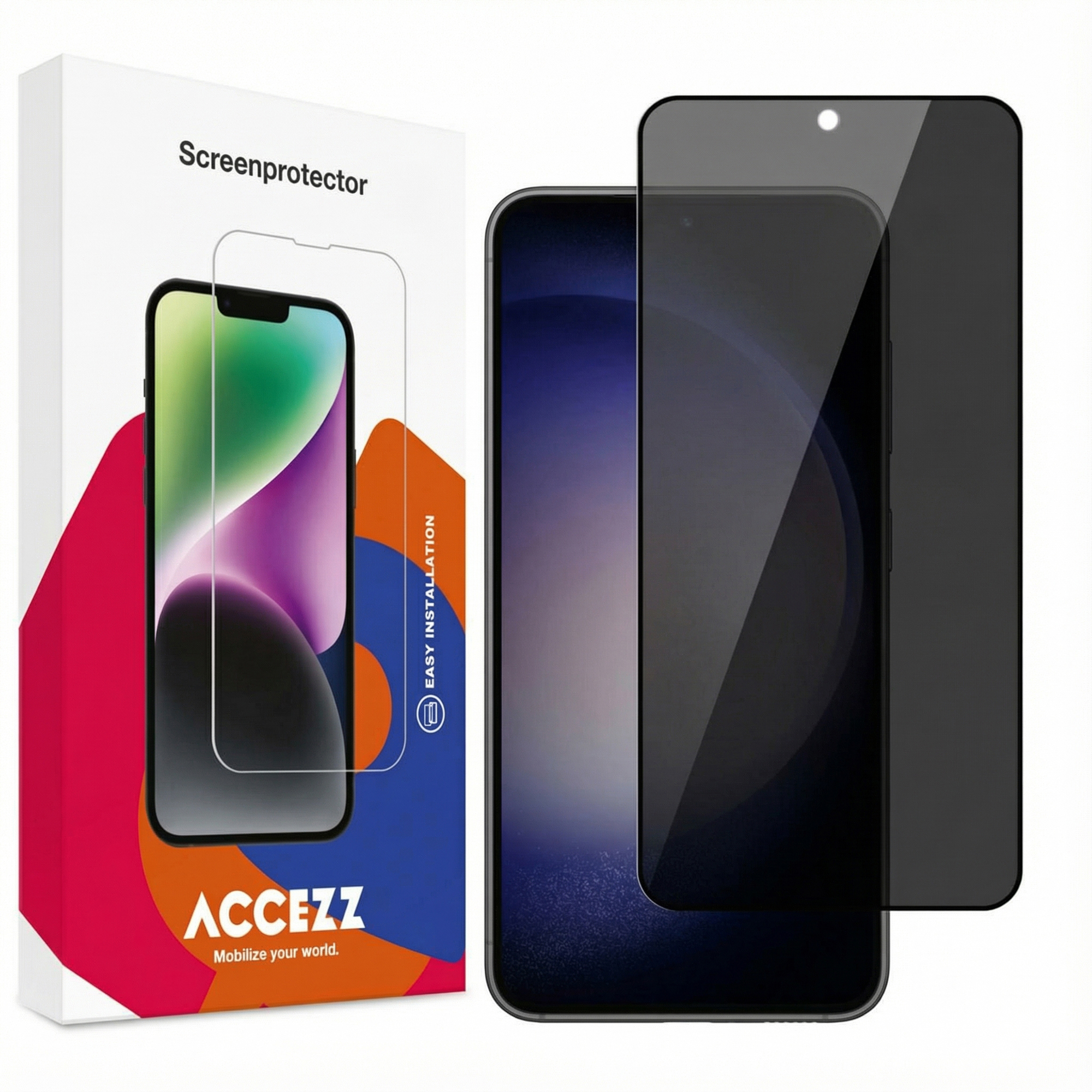 Accezz Gehard Glas Privacy Screenprotector voor de Samsung Galaxy S22 / S23