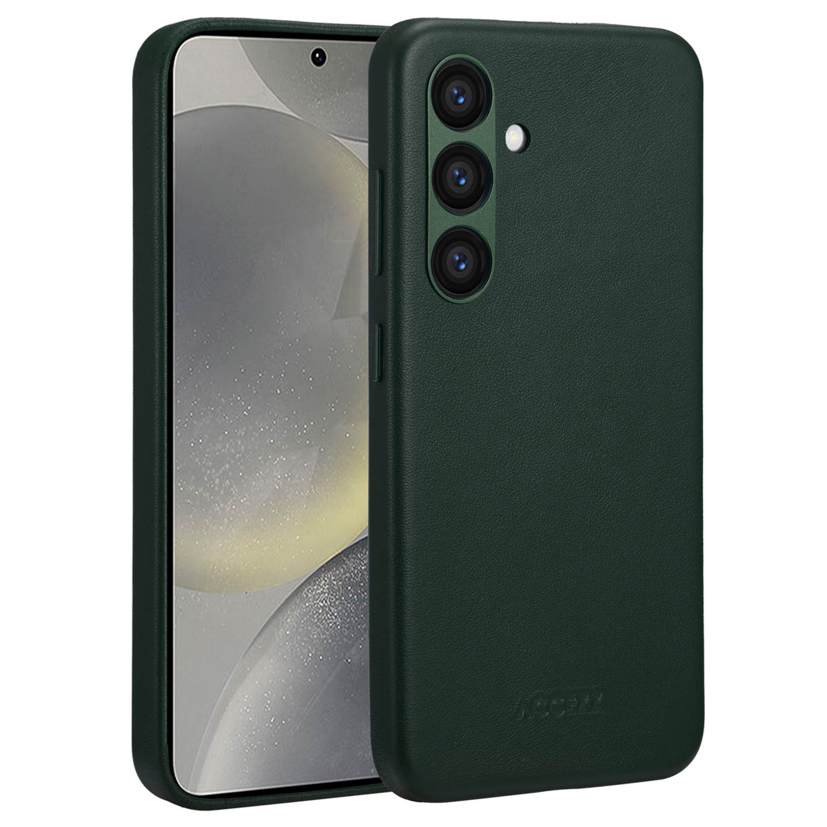 Accezz MagSafe Leather Backcover voor de Samsung Galaxy S24 - Cedar Green