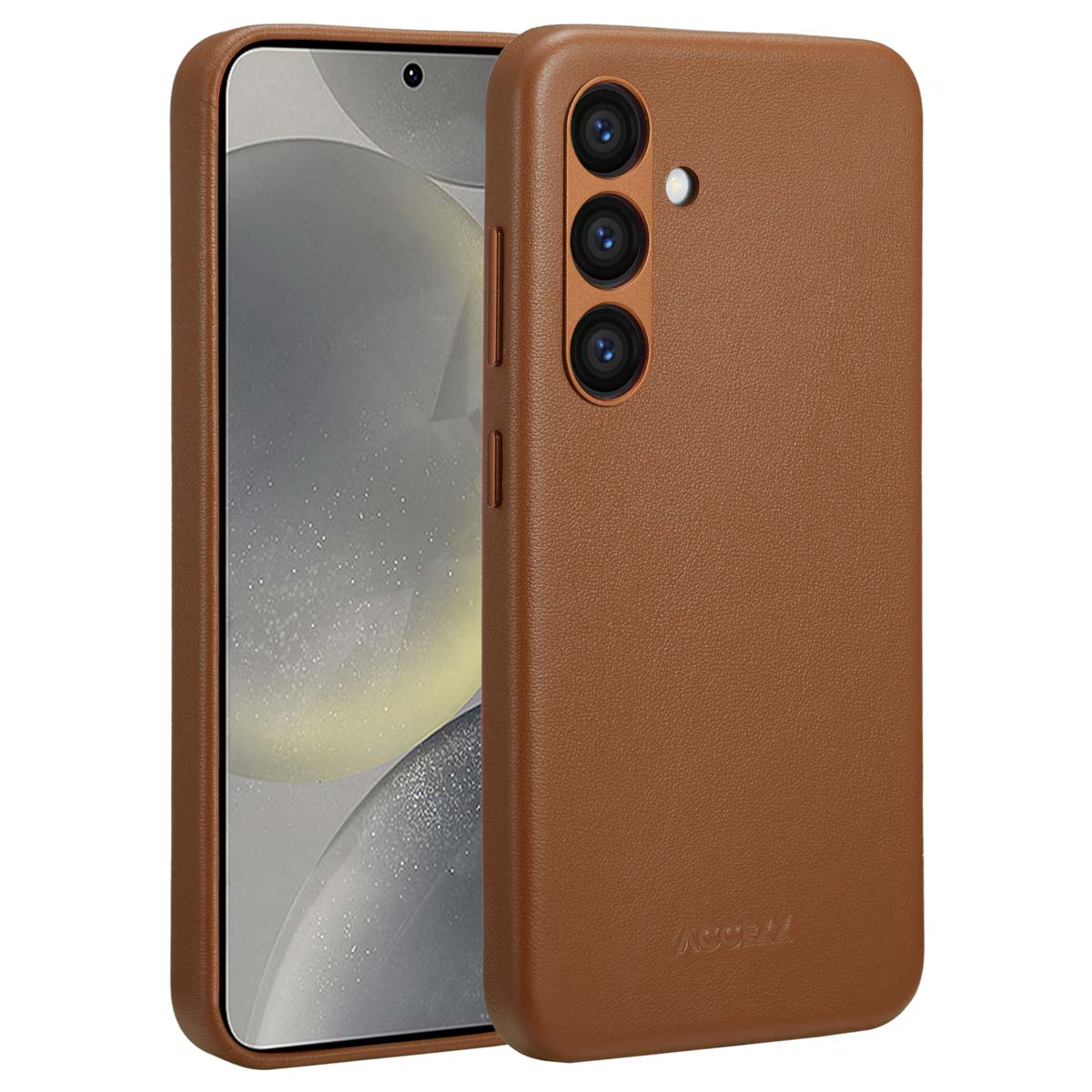 Accezz MagSafe Leather Backcover voor de Samsung Galaxy S24 - Sienna Brown
