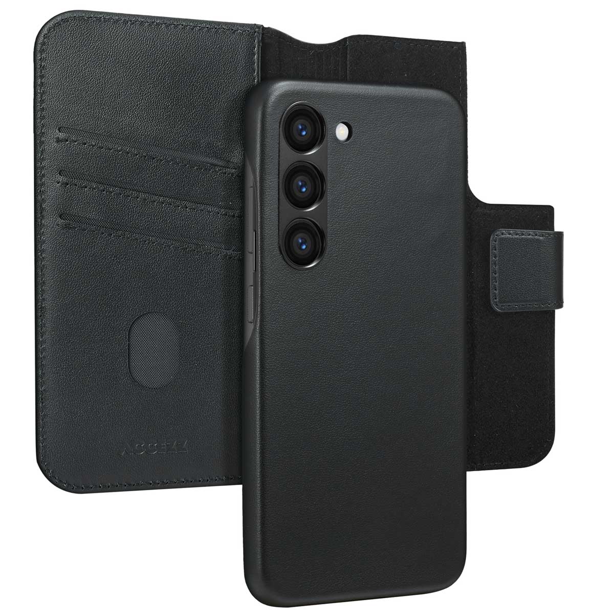 Accezz Leather Bookcase 2-in-1 met MagSafe voor de Samsung Galaxy S23 - Onyx Black