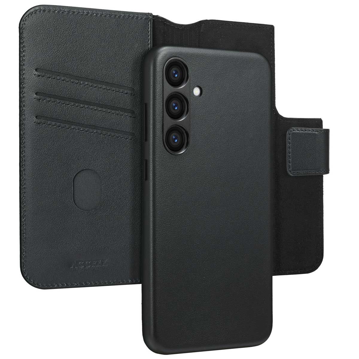 Accezz Leather Bookcase 2-in-1 met MagSafe voor de Samsung Galaxy S23 FE - Onyx Black