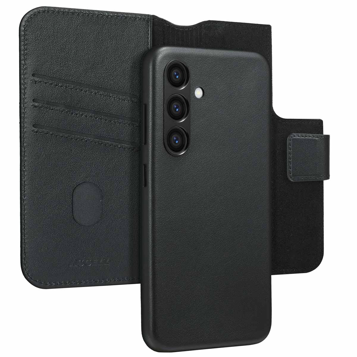 Accezz Leather Bookcase 2-in-1 met MagSafe voor de Samsung Galaxy S24 - Onyx Black
