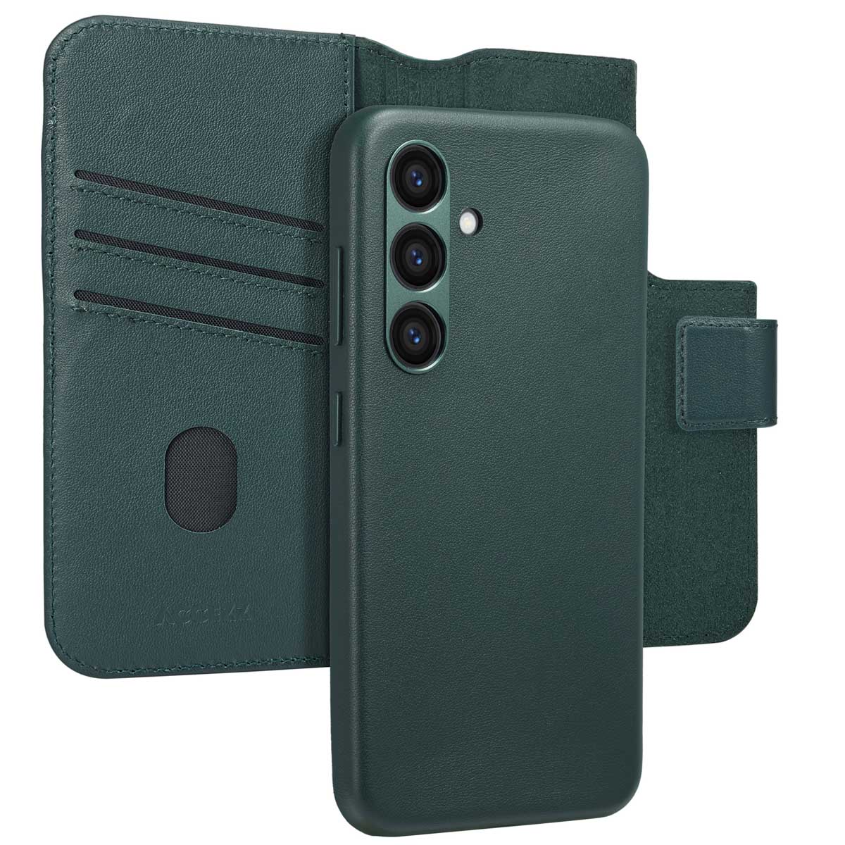 Accezz Leather Bookcase 2-in-1 met MagSafe voor de Samsung Galaxy S24 - Cedar Green