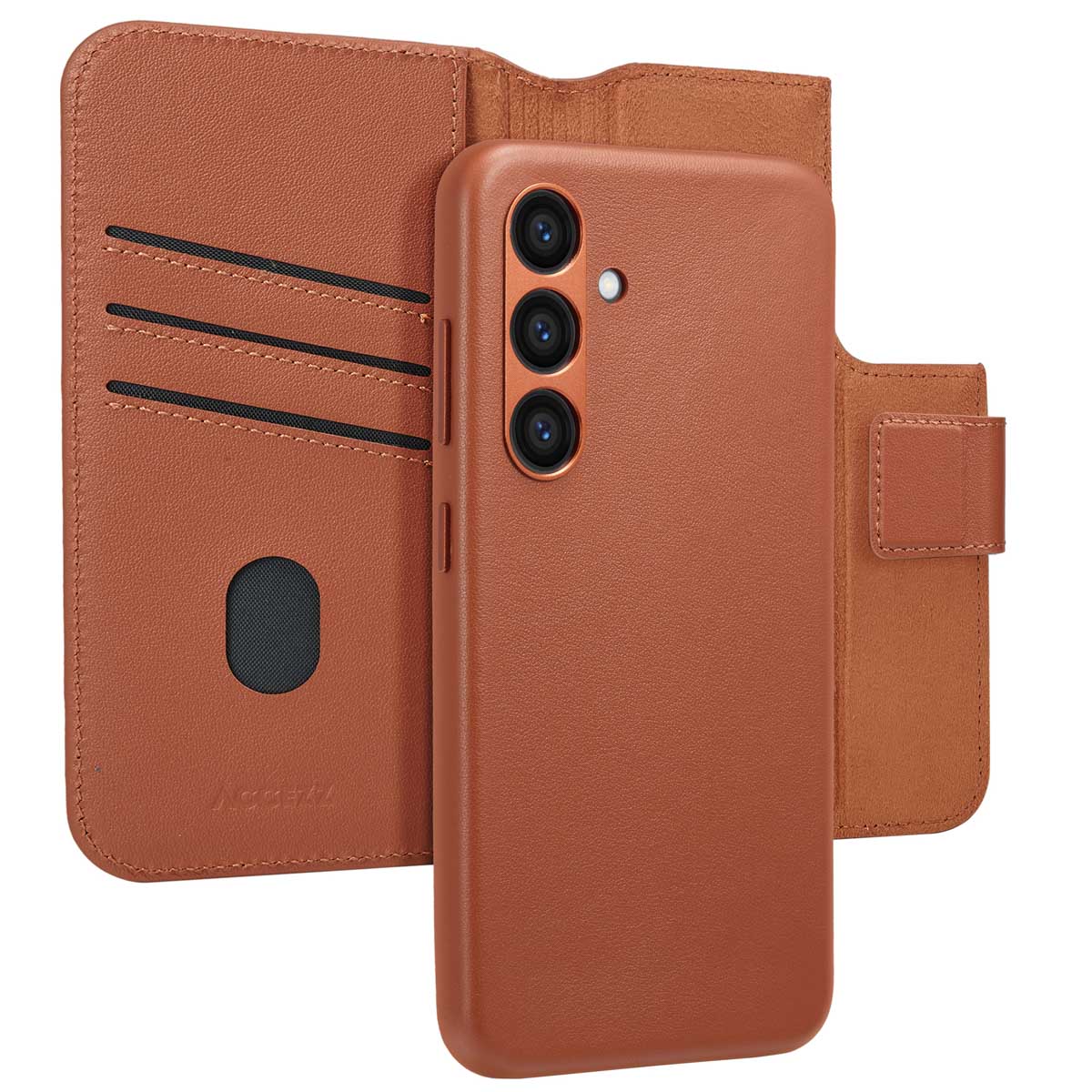 Accezz Leather Bookcase 2-in-1 met MagSafe voor de Samsung Galaxy S24 - Sienna Brown