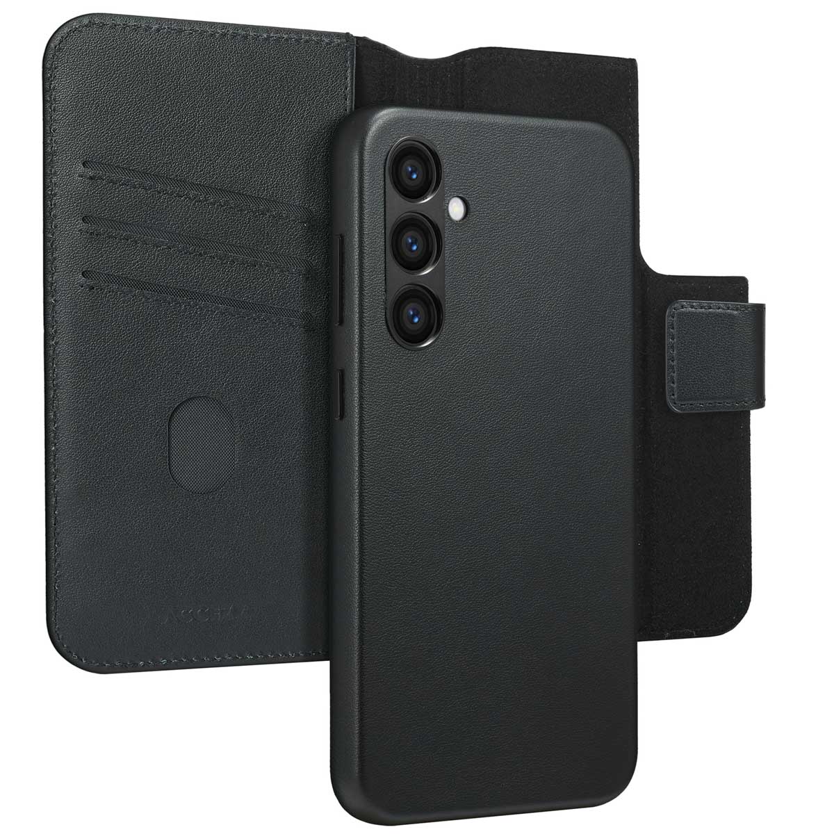 Accezz Leather Bookcase 2-in-1 met MagSafe voor de Samsung Galaxy S24 Plus - Onyx Black