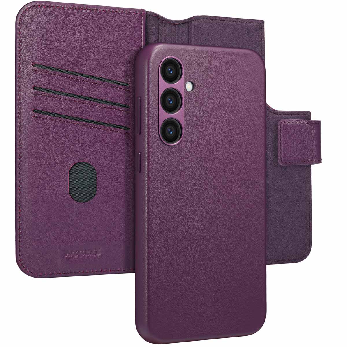 Accezz Leather Bookcase 2-in-1 met MagSafe voor de Samsung Galaxy S24 Plus - Heath Purple