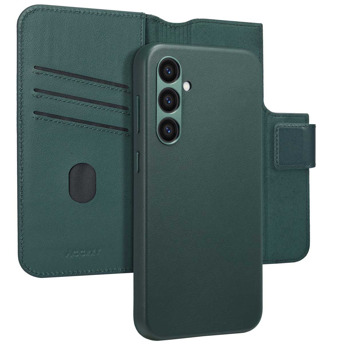 Accezz Leather Bookcase 2-in-1 met MagSafe voor de Samsung Galaxy S24 Plus - Cedar Green
