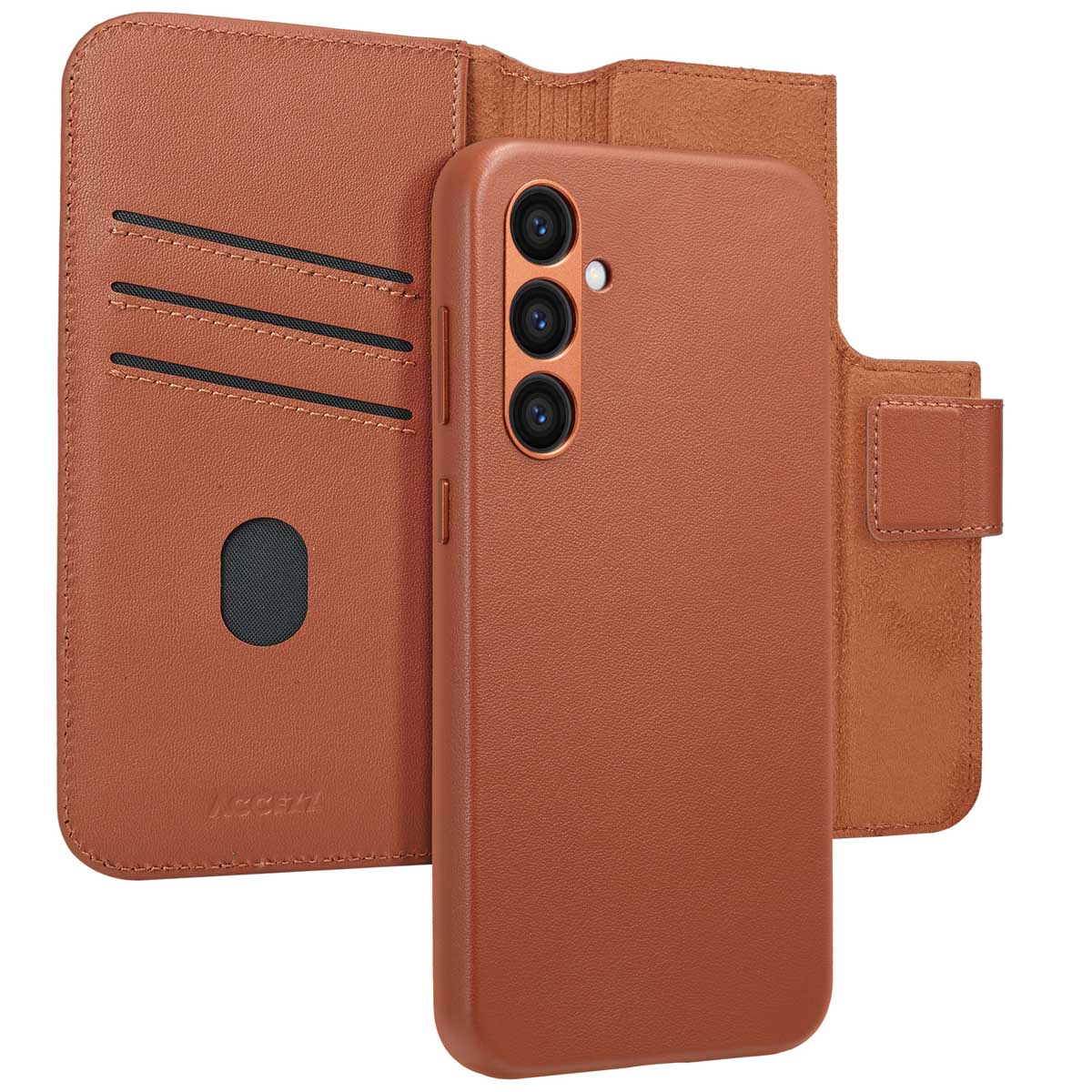 Accezz Leather Bookcase 2-in-1 met MagSafe voor de Samsung Galaxy S24 Plus - Sienna Brown