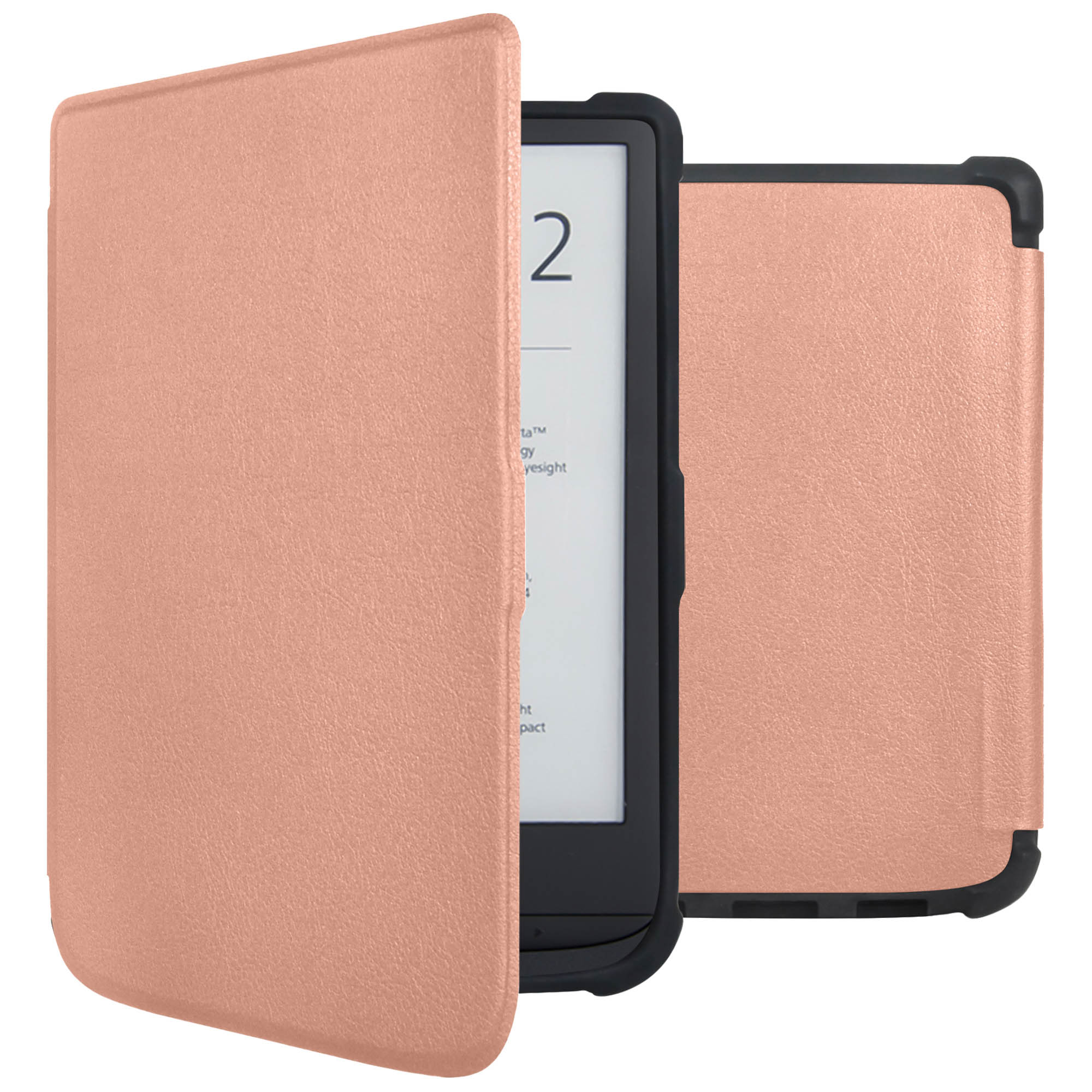 imoshion Slim Soft Case Bookcase voor de Pocketbook Touch Lux 5 / HD 3 / Basic Lux 4 / Vivlio Lux 5 - Rosé Goud