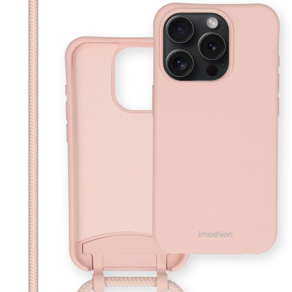 imoshion Color Backcover met afneembaar koord voor de Apple iPhone 15 Pro - Roze