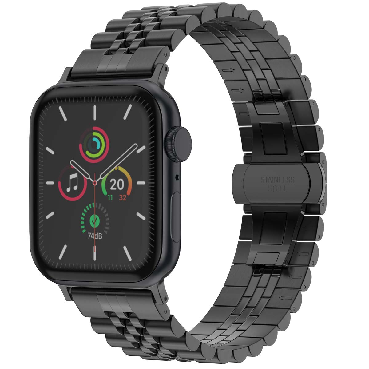 Selencia Bracelet Metallique Jubilee Apple Watch | 38/40/41/42 mm - Noir