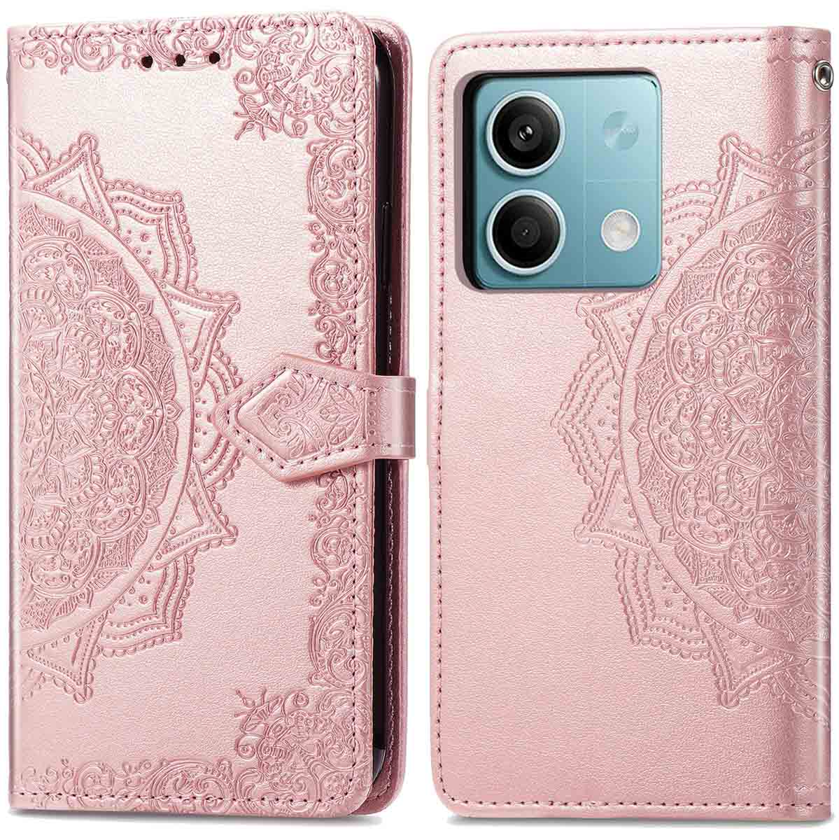 imoshion Mandala Bookcase voor de Xiaomi Redmi Note 13 (5G) - Rosé Goud