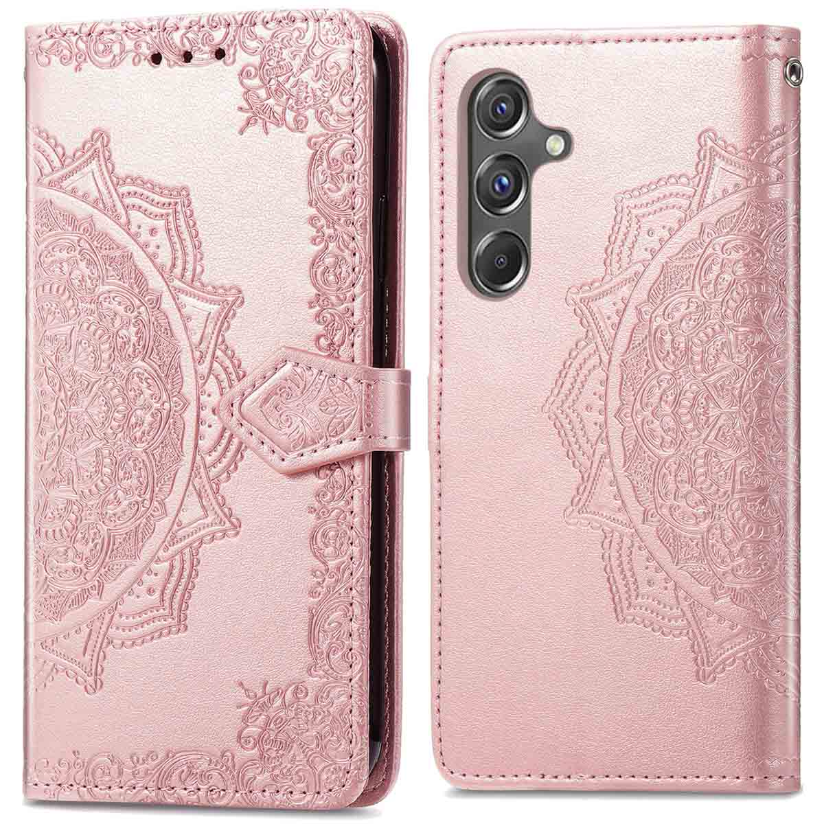 imoshion Mandala Bookcase voor de Samsung Galaxy A15 (5G/4G) - Rosé Goud