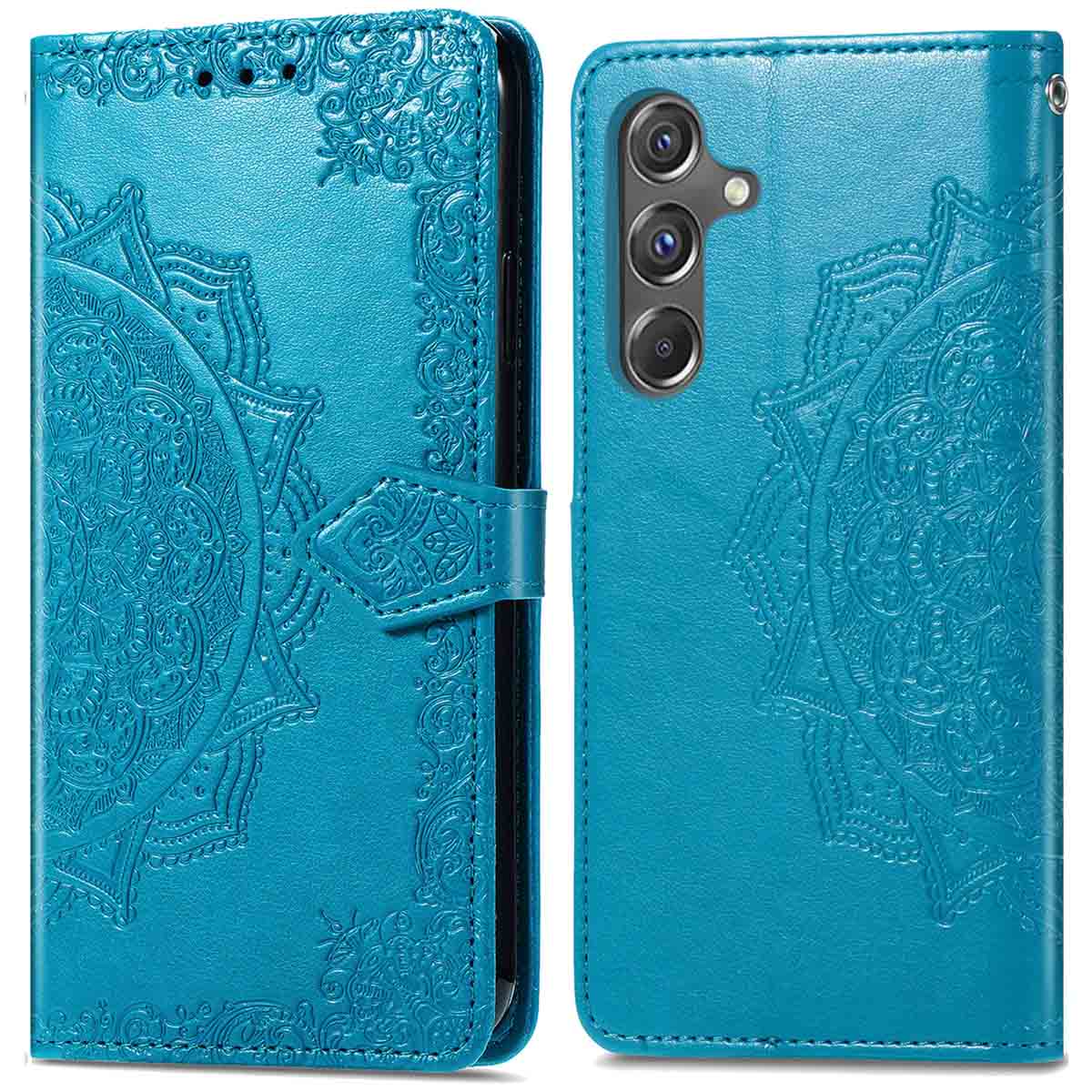 imoshion Mandala Bookcase voor de Samsung Galaxy A15 (5G/4G) - Turquoise
