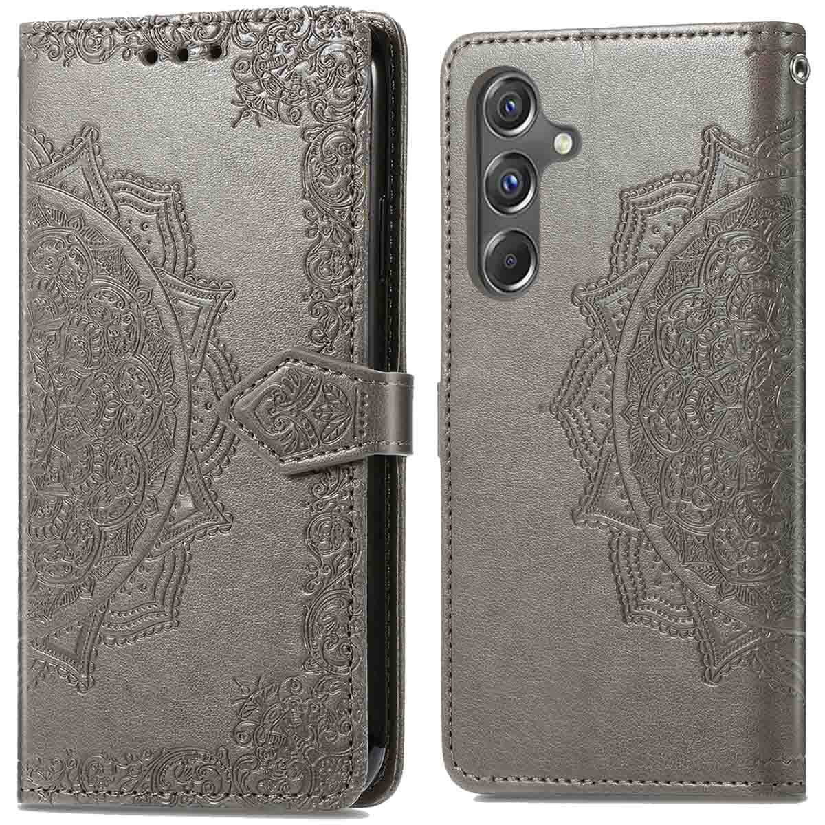 imoshion Mandala Bookcase voor de Samsung Galaxy A15 (5G/4G) - Grijs