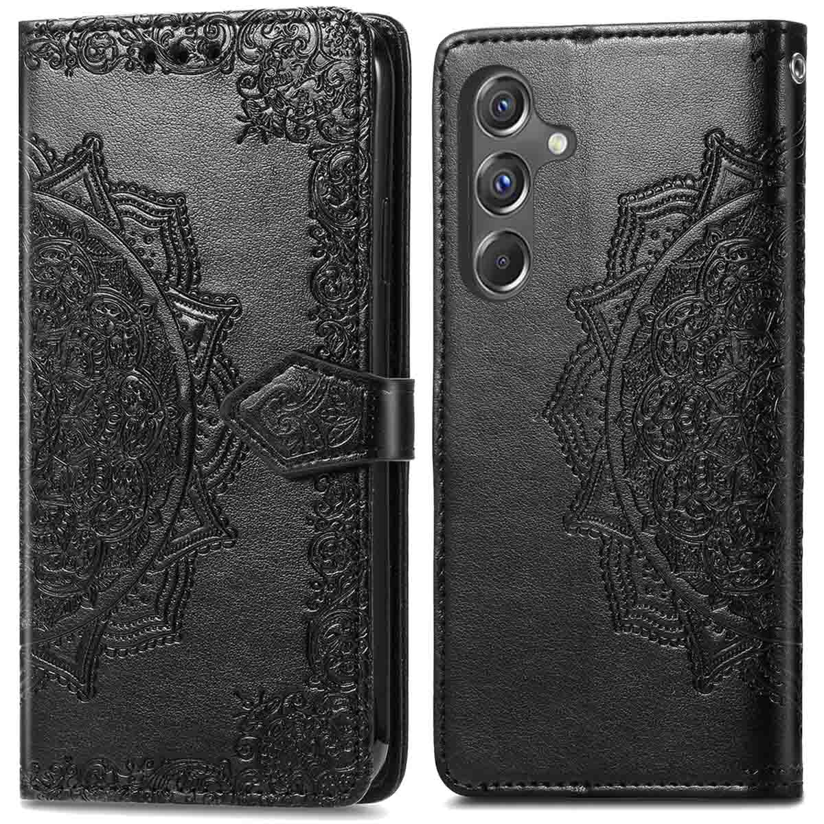 imoshion Mandala Bookcase voor de Samsung Galaxy A15 (5G/4G) - Zwart