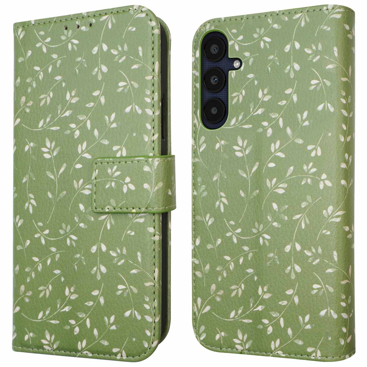 imoshion Design Bookcase voor de Samsung Galaxy A35 - Green Flowers