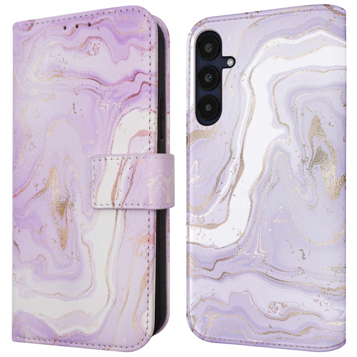 imoshion Design Bookcase voor de Samsung Galaxy A55 - Purple Marble
