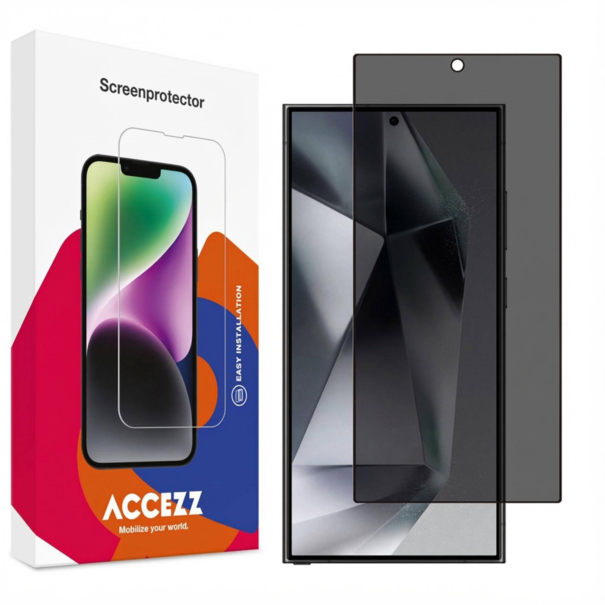 Accezz Gehard Glas Privacy Screenprotector voor de Samsung Galaxy S24 Ultra