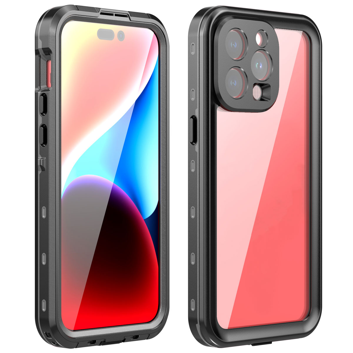 Redpepper Coque imperméable Dot Plus Apple iPhone 15 Pro Max - Noir