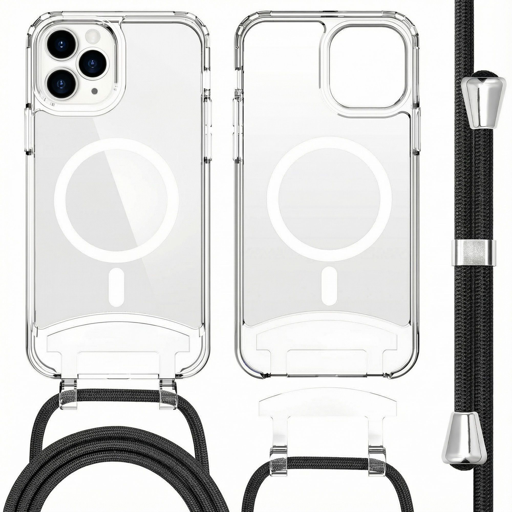 imoshion Coque MagSafe avec cordon amovible Apple iPhone 12 (Pro) - Transparent
