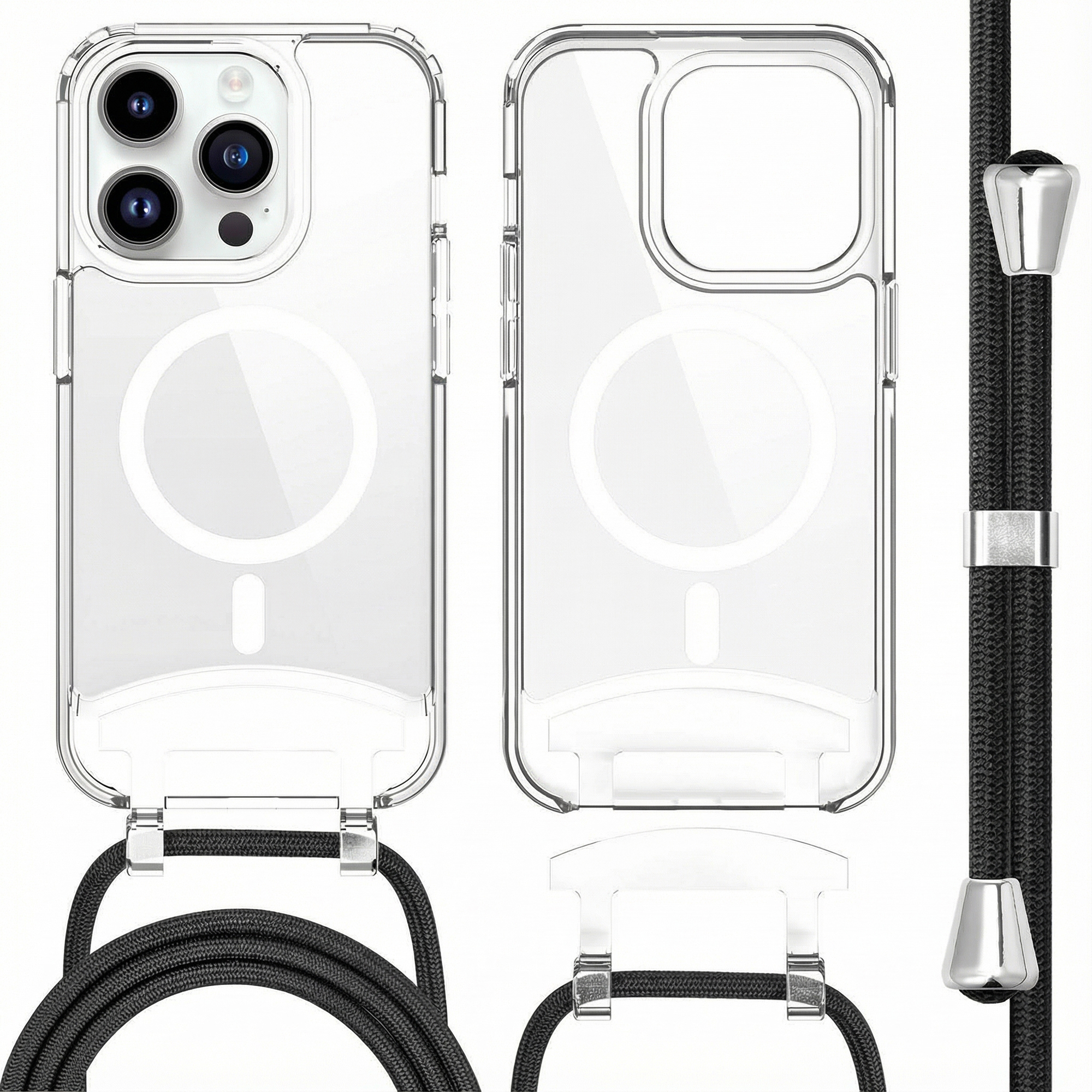 imoshion MagSafe Backcover met afneembaar koord voor de Apple iPhone 14 Pro - Transparant