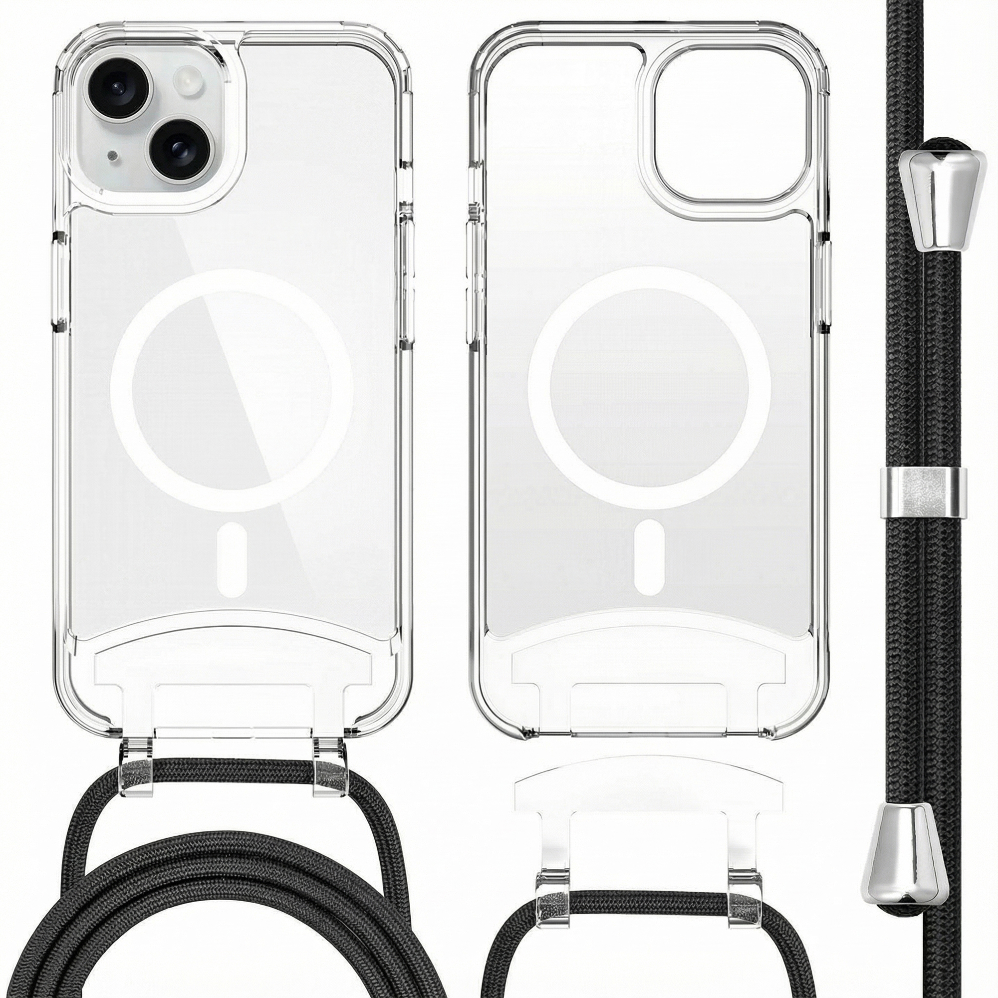imoshion Coque MagSafe avec cordon amovible Apple iPhone 15 - Transparent