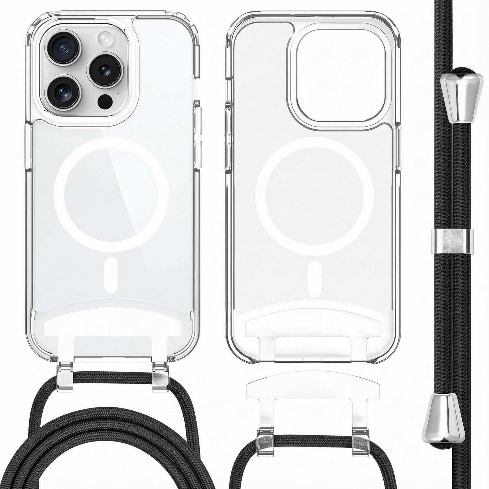 imoshion Coque MagSafe avec cordon amovible Apple iPhone 15 Pro - Transparent