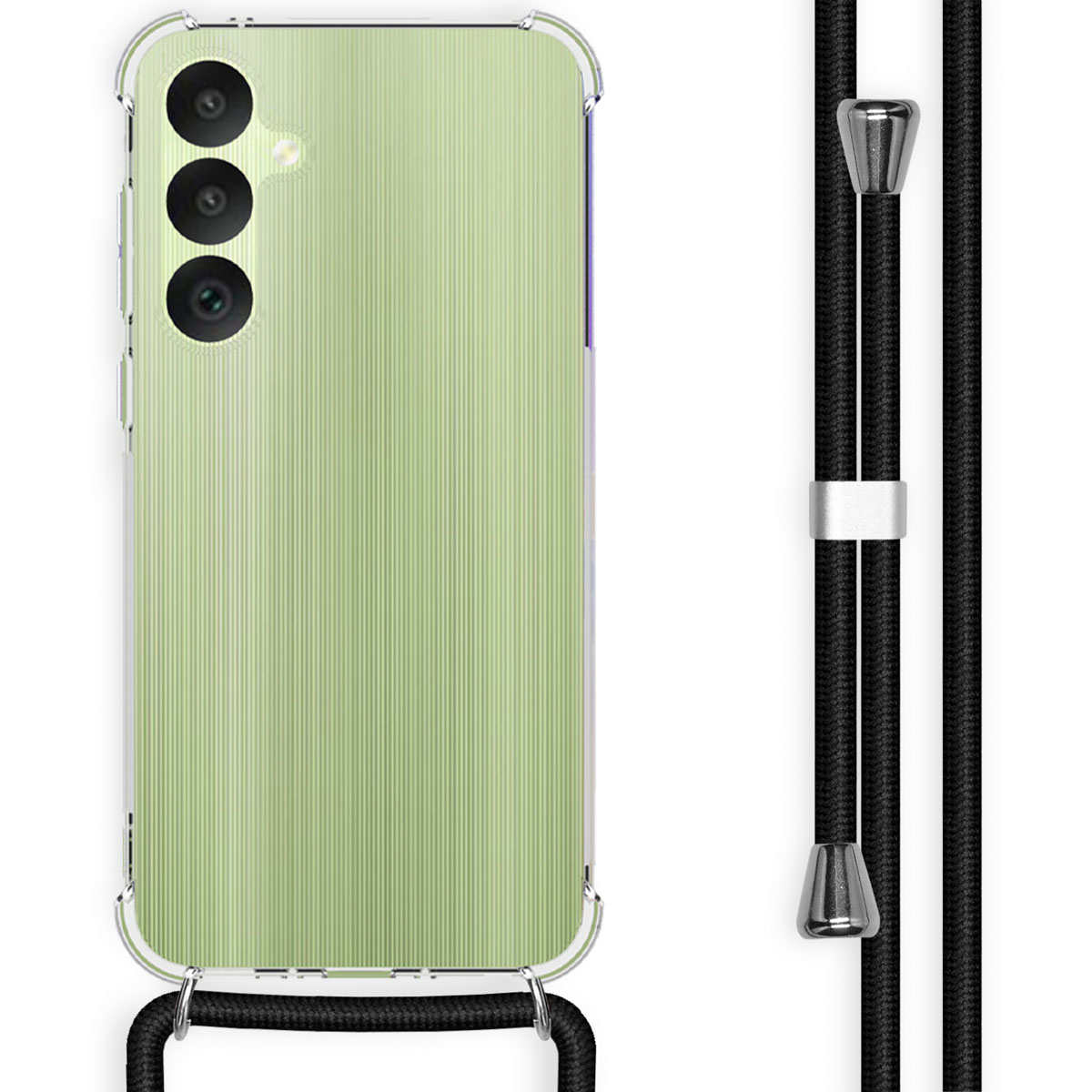 imoshion Coque arrière Transparente avec cordon Samsung Galaxy A35 - Noir
