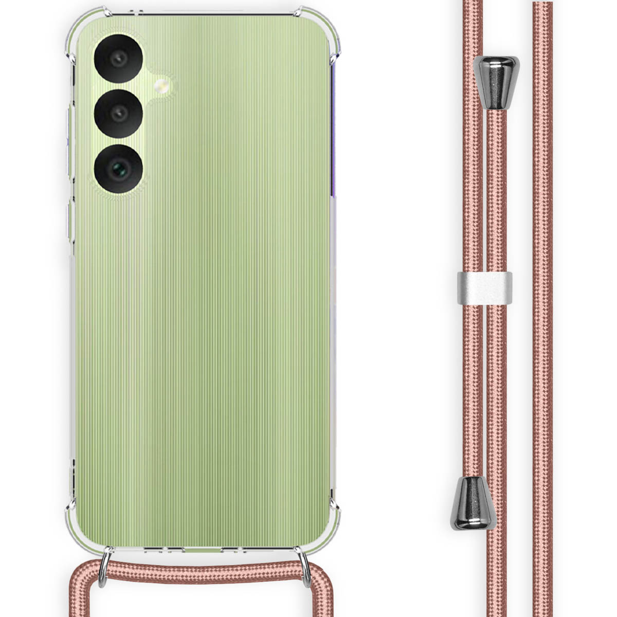 imoshion Coque arrière Transparente avec cordon Samsung Galaxy A35 - Rose Doré