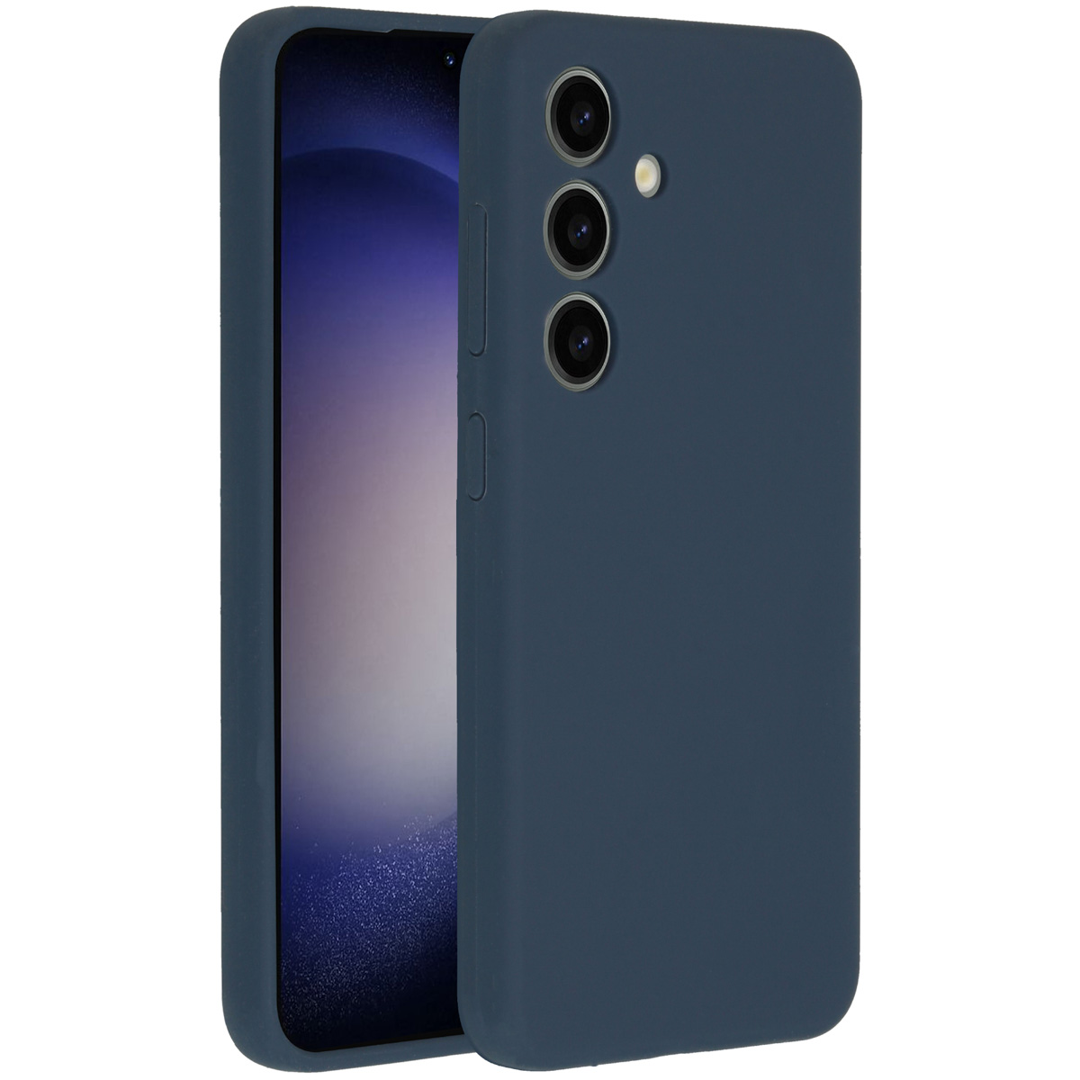 Accezz Liquid Silicone Backcover voor de Samsung Galaxy S24 - Donkerblauw