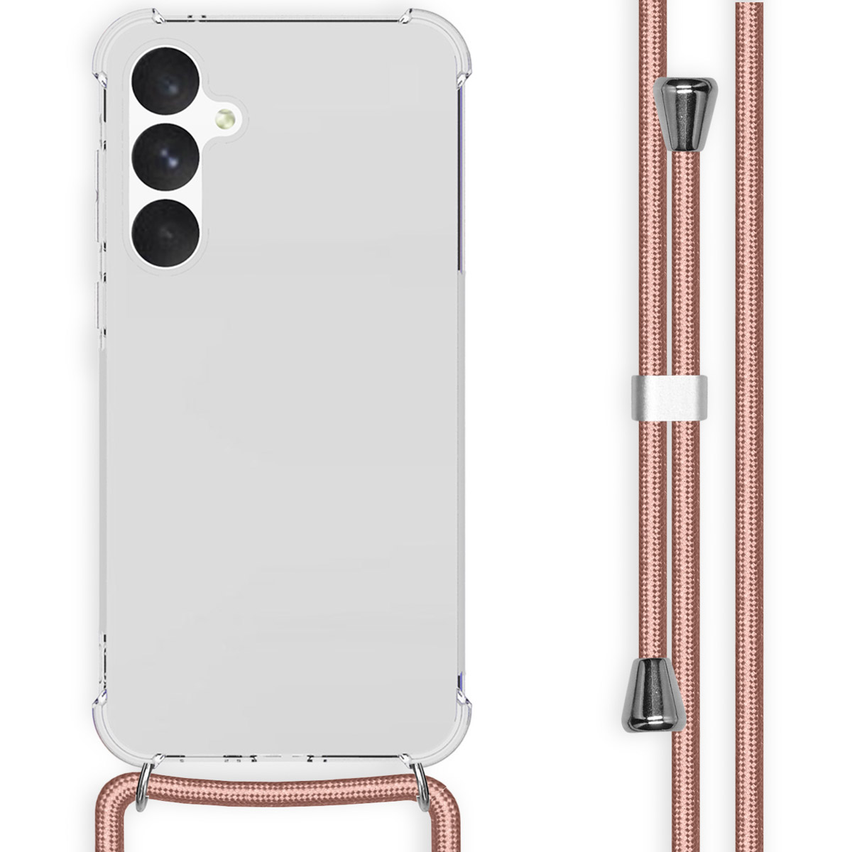 imoshion Coque arrière Transparente avec cordon Samsung Galaxy A55 - Rose Doré