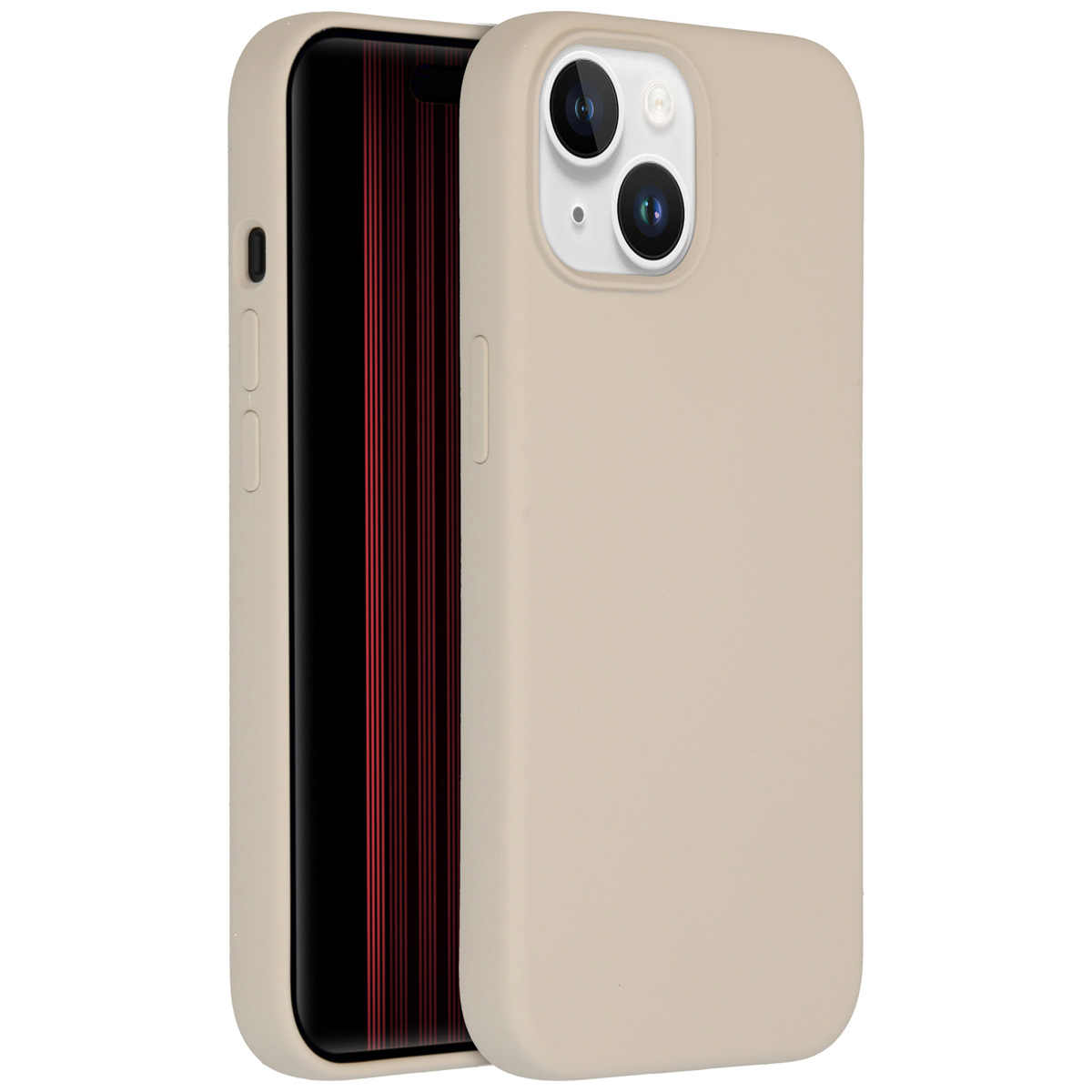 Accezz Coque Liquid Silicone Apple iPhone 15 - Stone