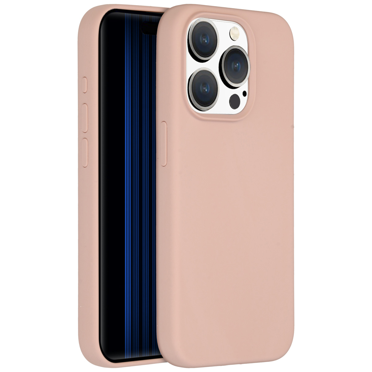 Accezz Coque Liquid Silicone Apple iPhone 15 Pro - Rose
