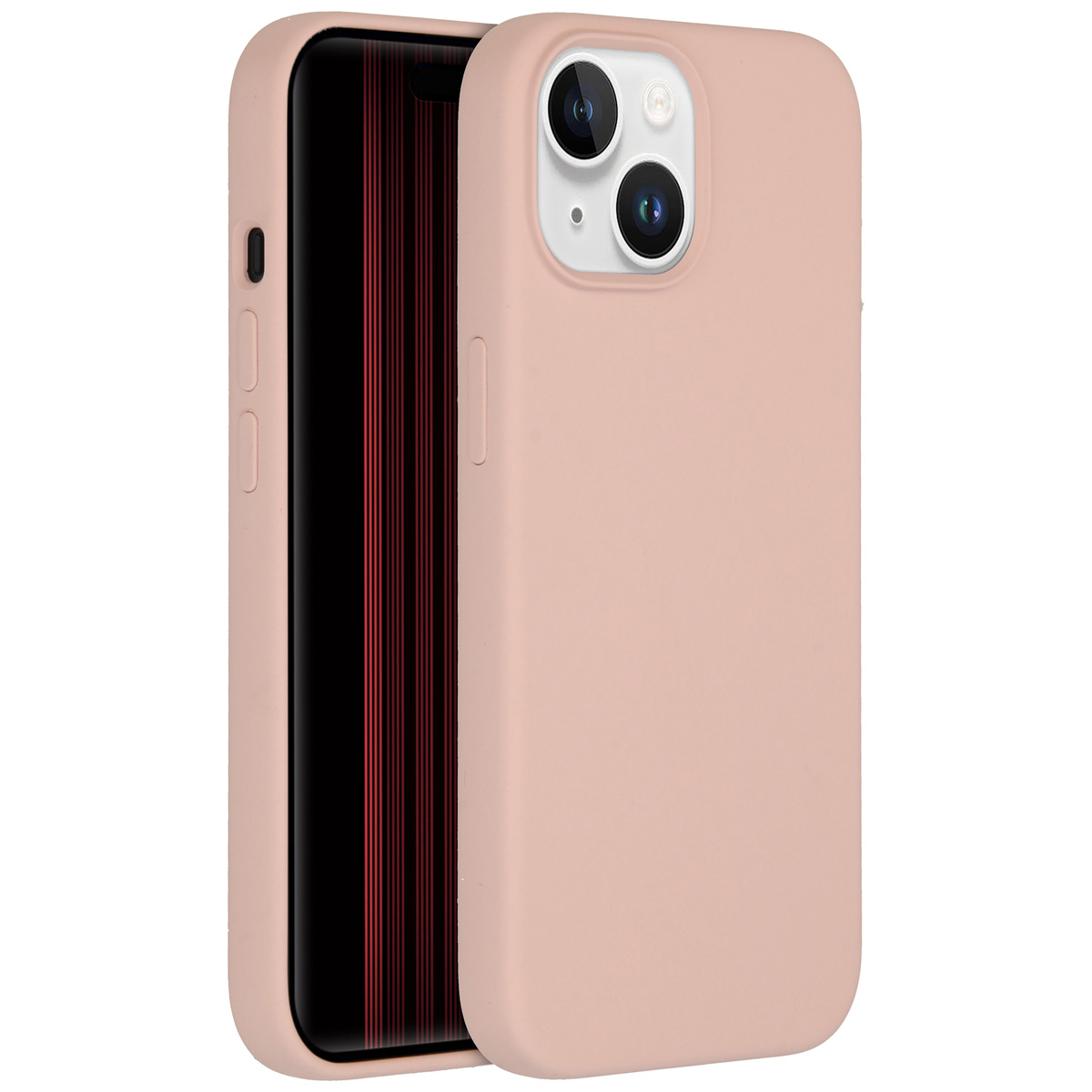 Accezz Liquid Silicone Backcover met MagSafe voor de Apple iPhone 15 - Roze