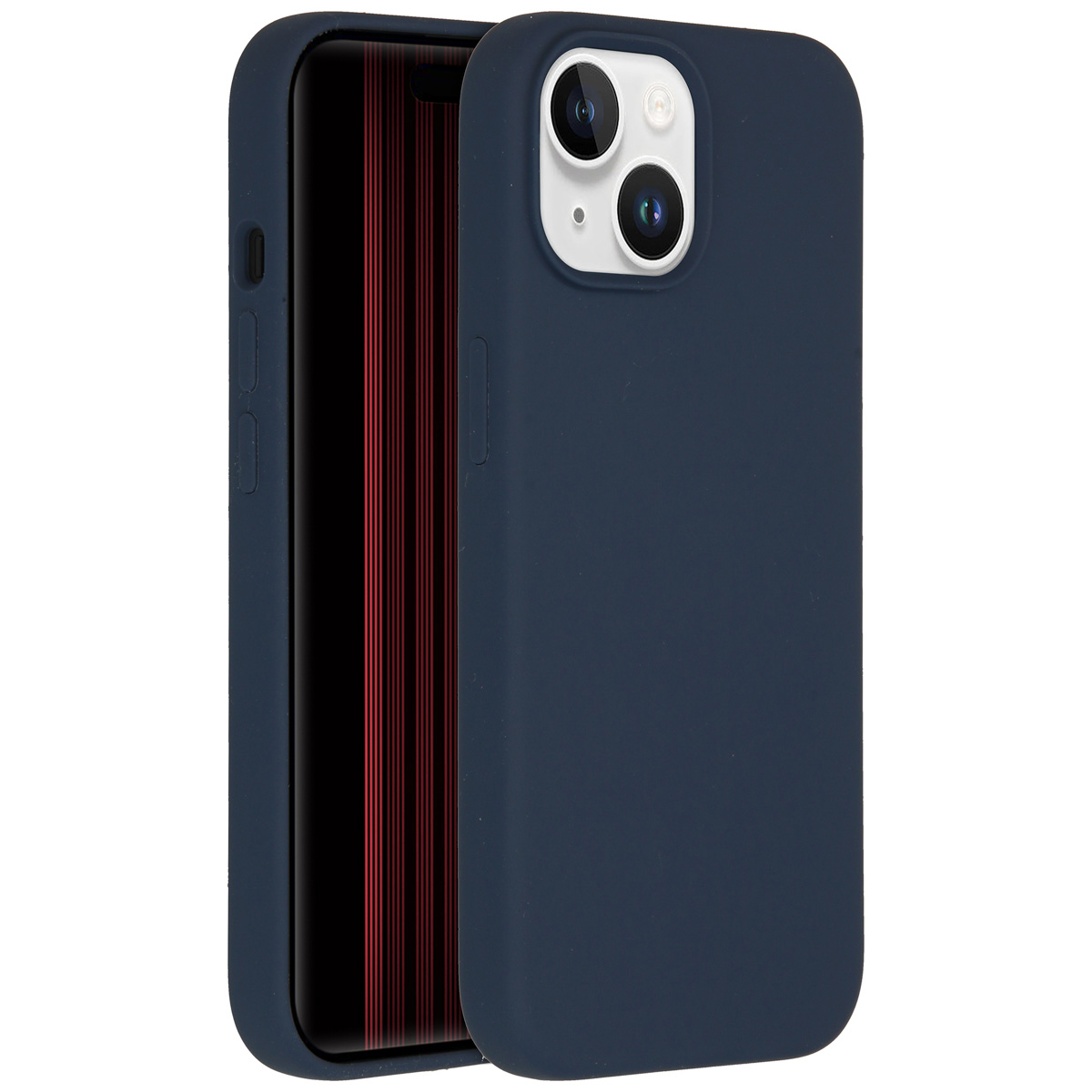Accezz Liquid Silicone Backcover met MagSafe voor de Apple iPhone 15 - Donkerblauw