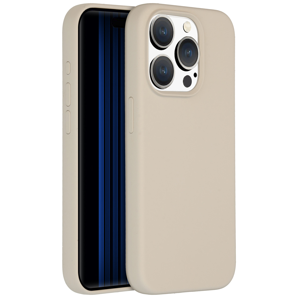Accezz Coque Liquid Silicone avec MagSafe Apple iPhone 15 Pro - Stone