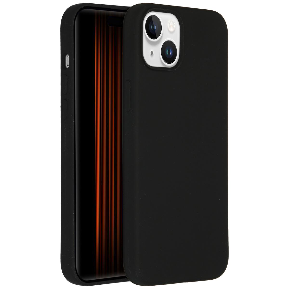Accezz Coque Liquid Silicone avec MagSafe Apple iPhone 15 Plus - Noir