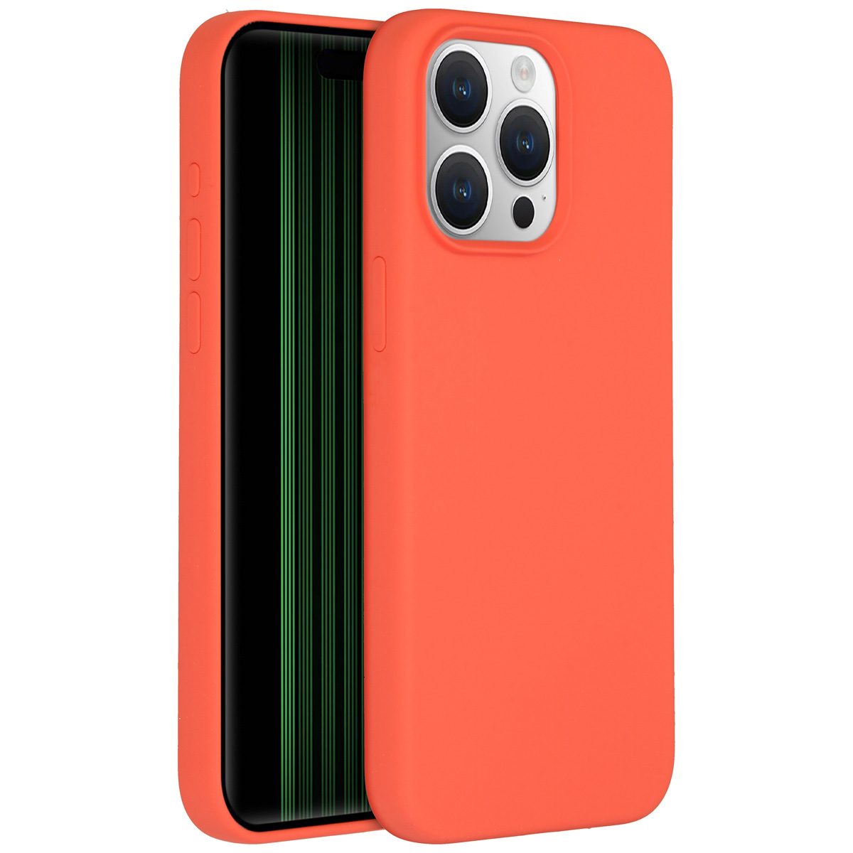 Accezz Coque Liquid Silicone avec MagSafe Apple iPhone 15 Pro Max - Nectarine