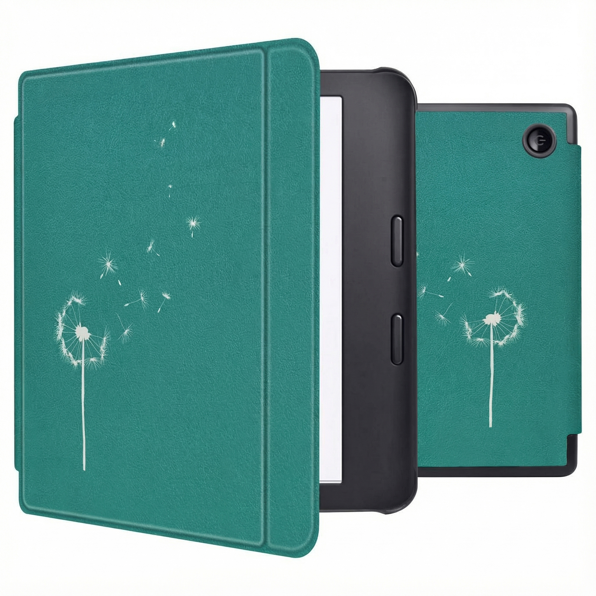 imoshion Design Slim Hard Case Sleepcover met stand voor de Kobo Libra 2 / Tolino Vision 6 - Green Dandelion