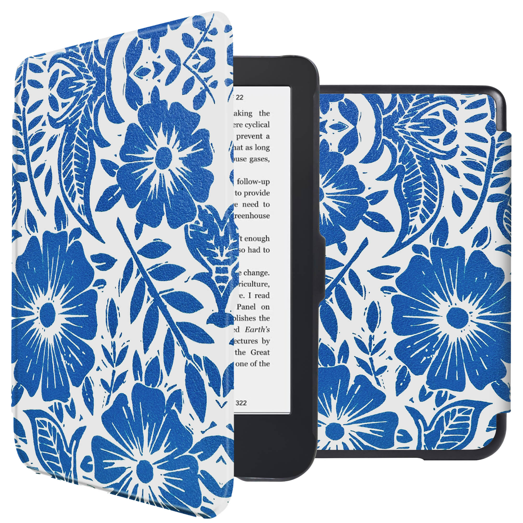 imoshion Design Slim Hard Case Bookcase voor de Kobo Clara 2E / Tolino Shine 4 - Flower Tile