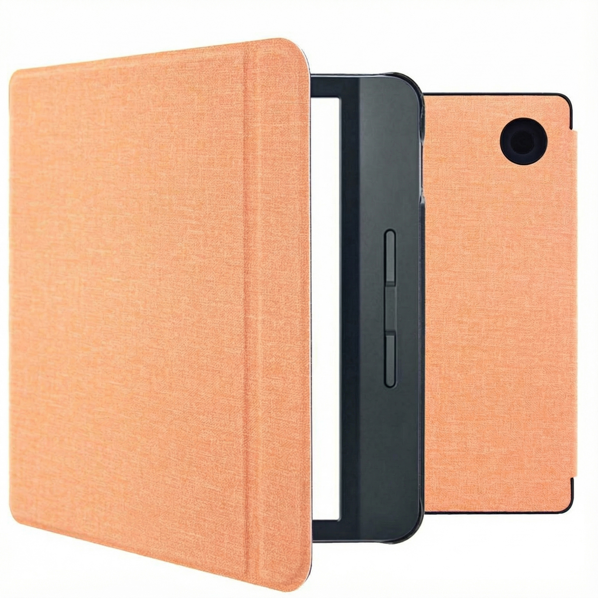 imoshion Canvas Sleepcover Bookcase met stand voor de Kobo Libra H2O - Peach