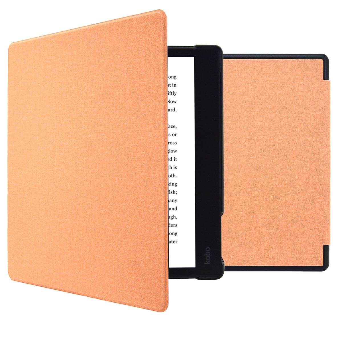 imoshion Canvas Sleepcover Bookcase voor de Kobo Elipsa 2E - Peach