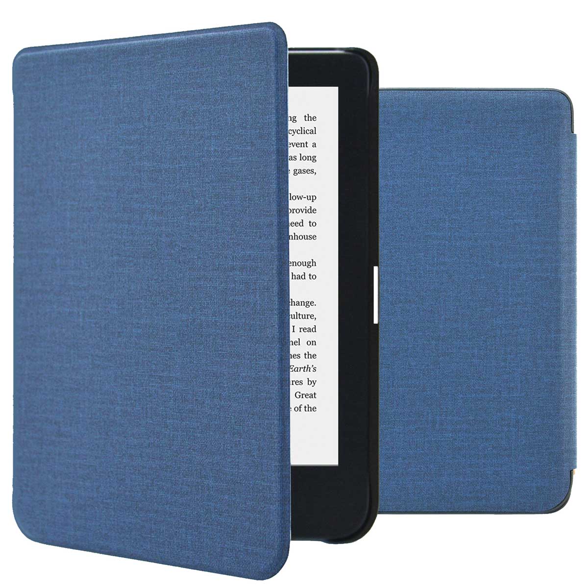 imoshion Canvas Sleepcover Bookcase voor de Kobo Clara 2E / Tolino Shine 4 - Donkerblauw